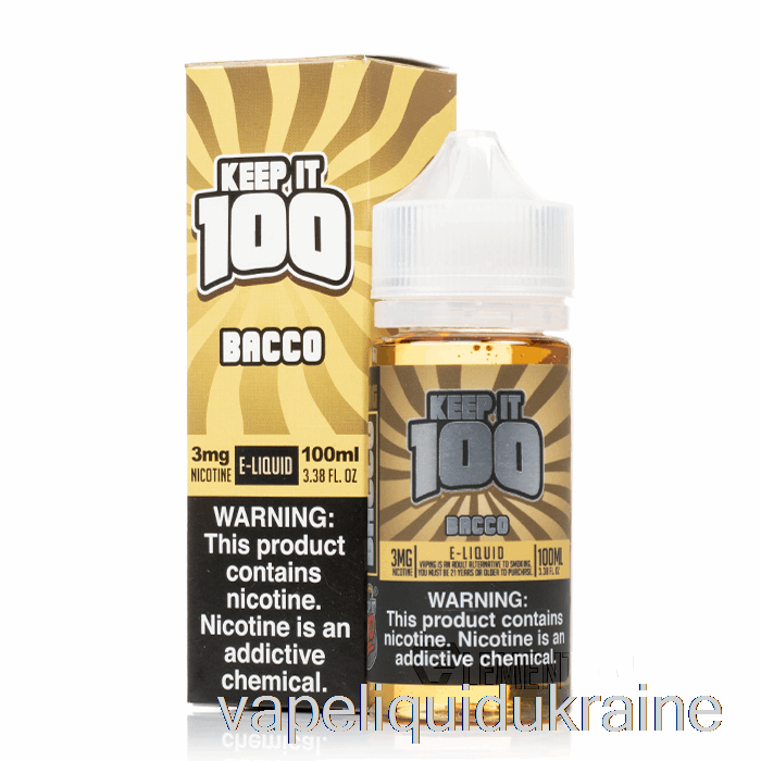 Vape Ukraine Bacco - Keep It 100 - 100mL 0mg